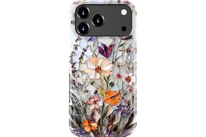 Goodon for iPhone 17 Pro Case Cute, Preppy Floral Design,Slim Silicone Protective Hard Cover, Wireless Charging Compatible Ae