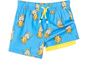 SURF CUZ Boys Swim Trunks with Boxer Brief Liner Toddler Boy Stretch Swimsuit Shorts Quick Dry Swimming Trunks Bathing Suit