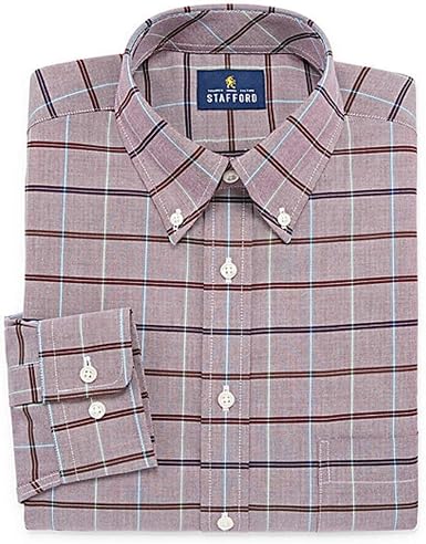 chinese dress ladies Stafford Travel Wrinkle-Free Stretch Oxford Long-Sleeve Dress Shirt Big  (Lavender, 19/34-35) at Amazon Men's Clothing store