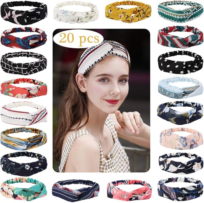 zoylink 20 pcs damen boho stirnband