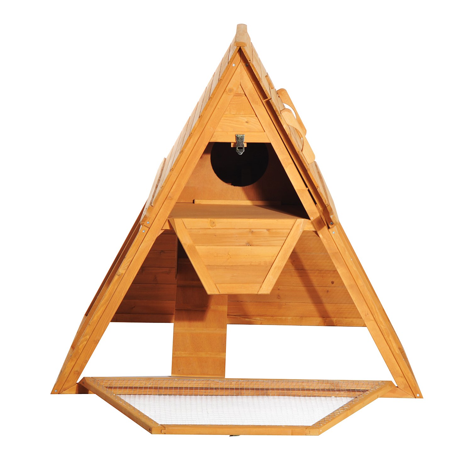 Pawhut Poulailler Cage Triangulaire De Jardin Pour 2 4 Poules En