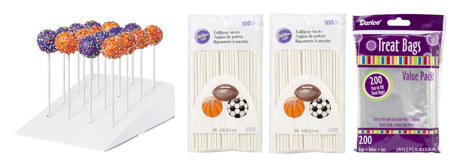 Styrofoam Cake Pop Holder Lolli Pop Sticks Clear Treat Bags