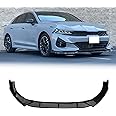 FREEMOTOR802 Compatible with 2021-2024 Kia K5 & 2025 Kia K5 GT/GT Line Front Bumper Lip, Carbon Fiber Print 3PC PP Polypropylene Front Lip Lower Chin Spoiler Splitter