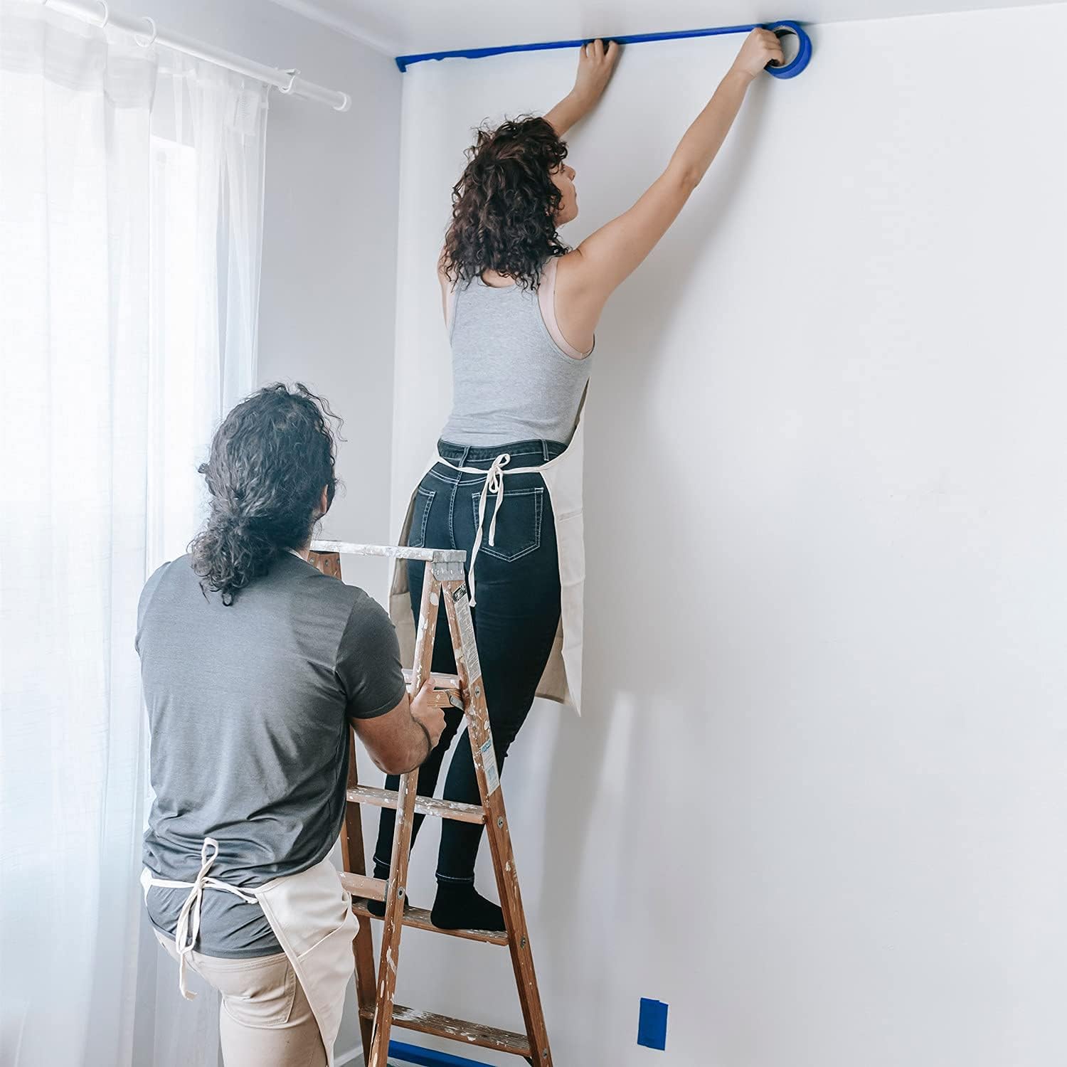 Blue Original Multi-Surface Painter's Tape,0.94 inches x 60 Yards 6 Rolls Residue Free Wall Painting Blue Masking Tape with Sharp Lines COSIMIXO: Arts, Crafts & Sewing