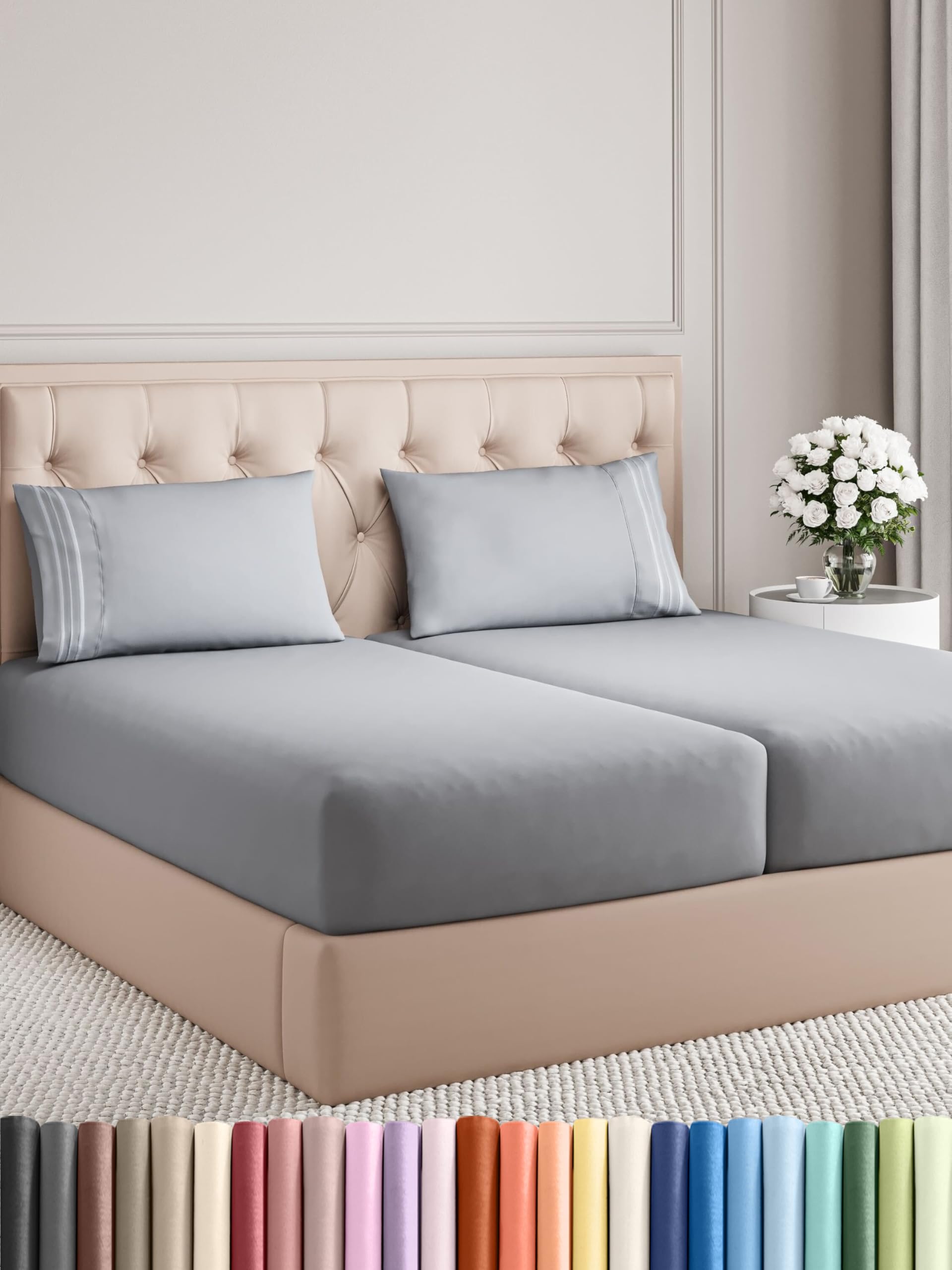 Split King Size 5 Piece Sheet Set - Comfy