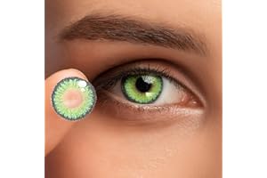 LIBRUVER Colored Contact Storage Case, Organizer Beautiful Favor Halloween Cos-play Ⅸ Green