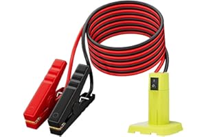 Fgbetcv Câbles de démarrage compatibles avec batterie Ryobi 18 V, 12 AWG 1,5 m, câble de démarrage automobile pour outil de d