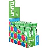 Nuun Vitamins Electrolyte Tablets, Blueberry Pomegranate Flavor, 8 Pack | 96 Servings with Vitamin D, C, E, A, &amp; B6, Folic Acid, Magnesium &amp; 4 Other Essential Electrolytes, Gluten Free &amp; Vegan
