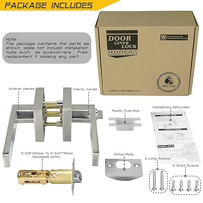 Buy Hade Lion Privacy Square Door Handles Without Keys Easy To Install Satin Nickel Straight Door Lever Ideal For Bathroom Bedroom Door Heavy Duty Door Locks Online In Turkey B088lnfgm5