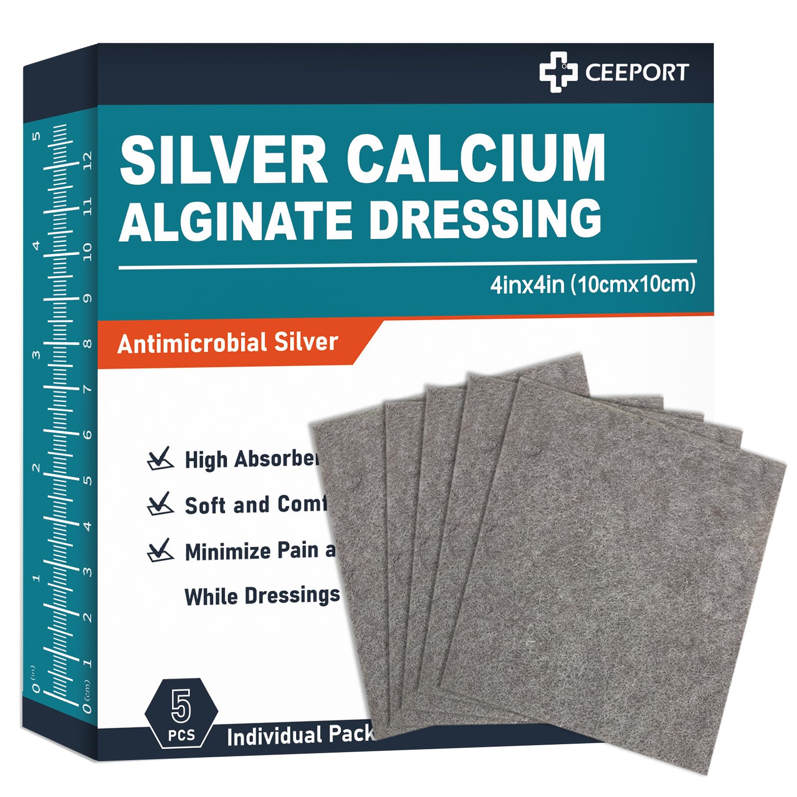silver alginate dressing cvs Ceeport Silver Calcium Alginate Wound Dressing, 4