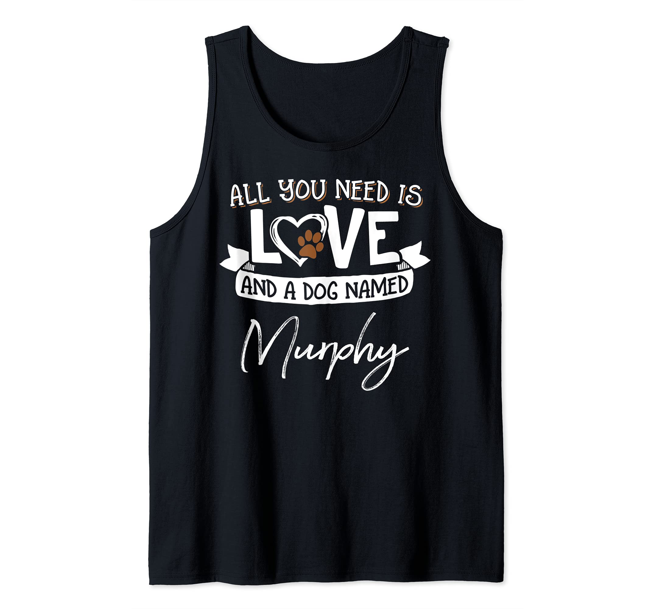 Cute Dog Named Murphy Design for Women and Men Tank Top
