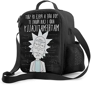 Ri-ck And Mor-ty Anime Lunch Bag Reusable Lunch Box Light And Easy To Carry Bag Insulated Bento Box Large-Capacity Leakproof Lunch Box