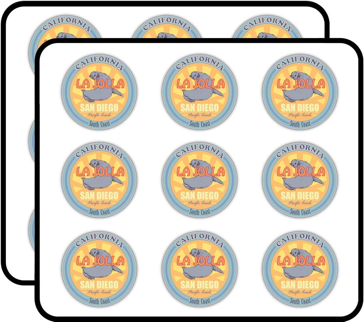San Diego California USA South Coast Travel 2" 18 Pack Planner Calender Scrapbooking Crafting Stickers