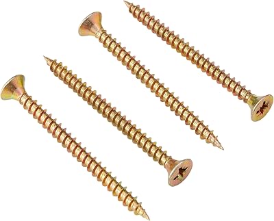 ForgeFix Multi-Purpose Single Thread Screws 6.0 x 75mm Zinc Yellow Passivated