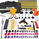 Mookis Paintless Dent Repair Kit 92PCS Dent Puller Kit with Golden Dent Lifter, Slider Hammer, Bridge Puller and Suction Cup 