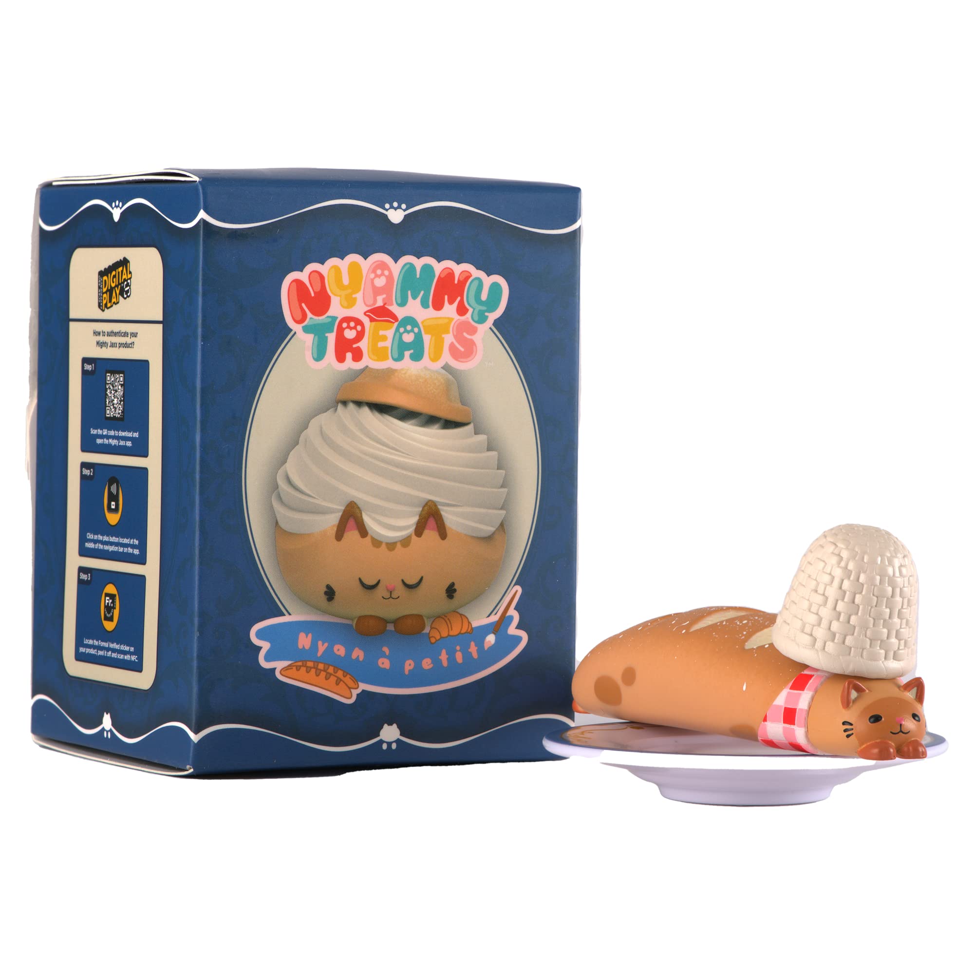 Mighty Jaxx Nyammy Treats - Nyan à Petit French Treat Cats | Blind Box Toy Collectible Figurines | One Pack - Contains One Random Figure