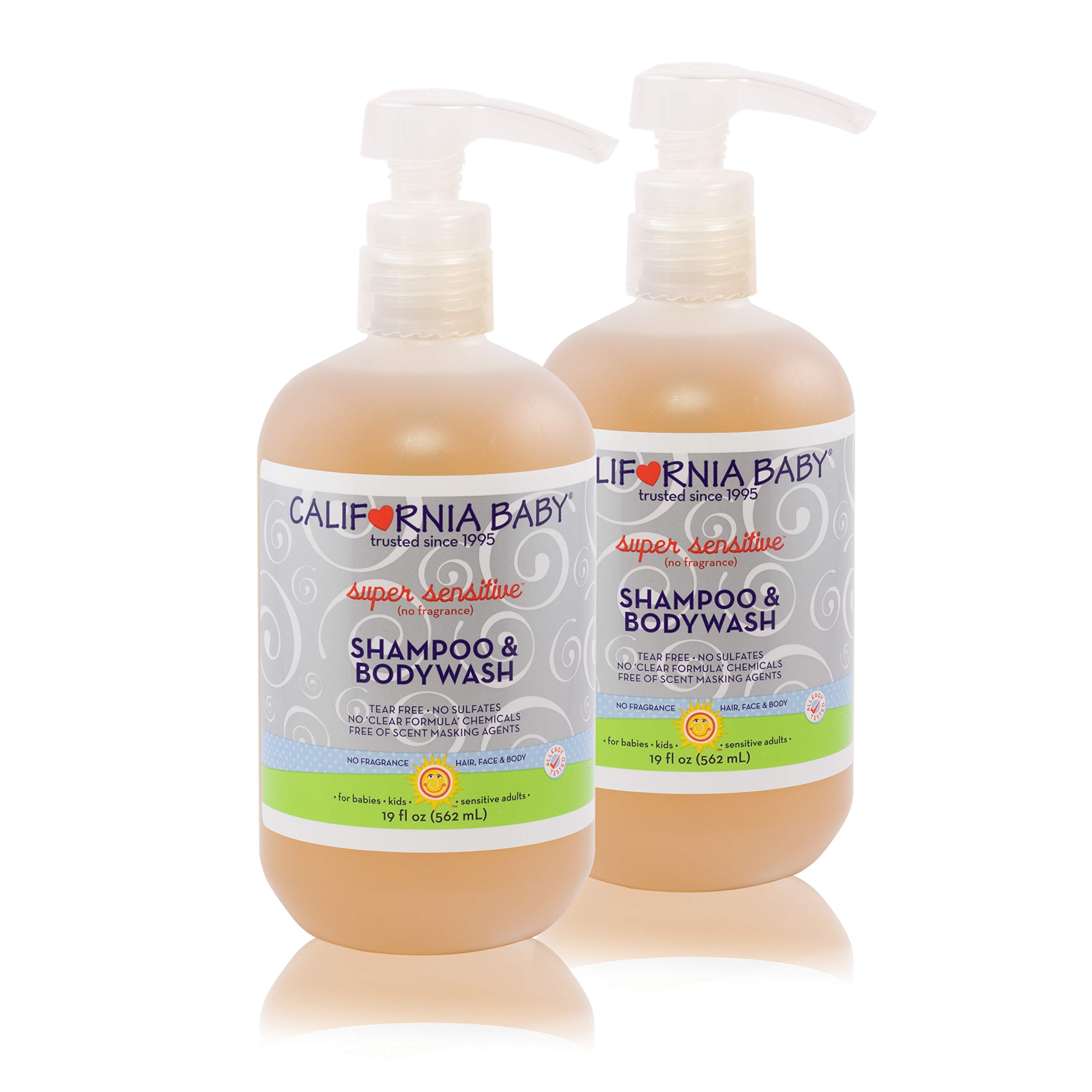 California Baby Super Sensitive Shampoo and Body Wash Hair, Face, and
