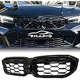 BILLDIO G20 Grill - Black Kidney Grille Compatible With 2023-IN BMW 3 Series G20 320i/330e/330i/M340i Gloss Black Diamond