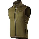 Haimont Men's Lightweight Vest Windproof Sleeveless Jacket Outerwear Multi-Pockets Zip Up for Hiking Running