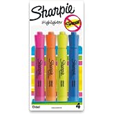 Sharpie Accent Tank-Style Highlighters, Assorted Colors, 4 Count - Back to School, Desk Supplies