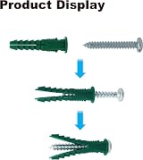 T.K.Excellent Phillips Pan Head Self-Tapping Screws and Drywall Anchors Kit 400 view 6