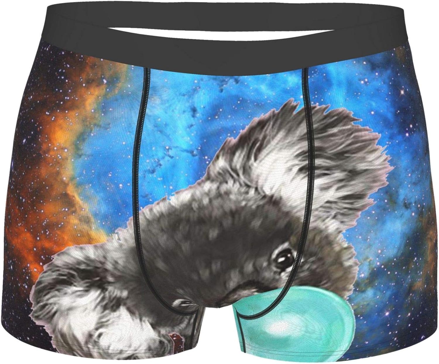 DPQZ Boxer Briefs for Men Underwear Playful Koala Bear with Bubble Gum