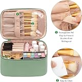 Ethereal Travel Makeup Bag Large Capacity Green Waterproof Cosmetic Organizer view 3