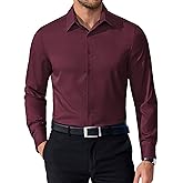COOFANDY Mens Dress Shirts Long Sleeve Button Down Shirts Regular Fit Business Casual Shirts