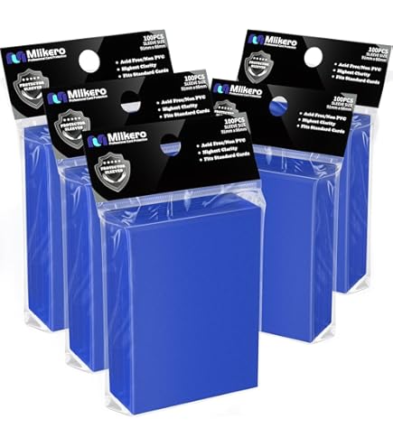Amazon.com: 400 Pack Card Sleeves, 200 Matte Blue Trading Card Sleeve and  200 Perfect Fit Sleeves Ideal for Double-Sleeving, Compatible with MTG, TCG  : Toys & Games