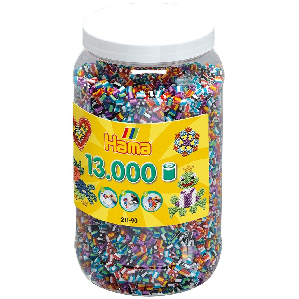 Hama Beads 13,000 Striped Beads in Tub 211-90