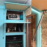 Bohaner 40N Gas Struts Cabinet Hinges 2Pcs Lift Up Stainless Silver view 6