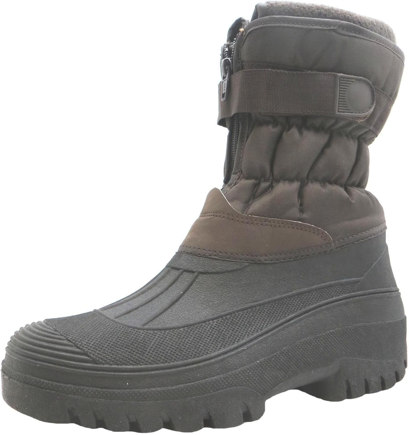 Size 9 Unbranded Men's Sherpa Synthetic Winter Snow Boots Brown Amazon