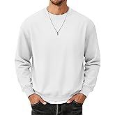 MAGCOMSEN Men's Fleece Lined Sweatshirts Long Sleeve Crewneck Pullover Winter Fall Warm Casual Sweatshirt