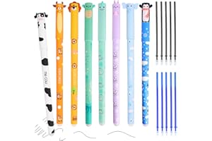 Erasable Pens, 8 Pcs Animal Pens That Rub Out With 10 Pcs Refills, Cartoon Erasable Gel Pens, Cute Erasable Pen With Eraser F
