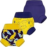 BIG ELEPHANT Baby Swim Diapers 3pcs, Reusable Adjustable Washable Waterproof Swimming Diaper for Boy's and Girl's 6Months - 5 Years
