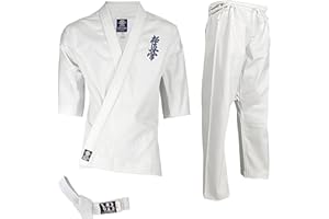 Victorbudo USA 8-oz Kyokushin Karate Uniform Kids gi & Adult Martial Arts uniform Unisex Karate Gi White Color Size 00-6