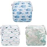 ALVABABY Swim Diapers 3pcs Reusable & Adjustable 0-2 Years Baby Boy Girl 3SWY02
