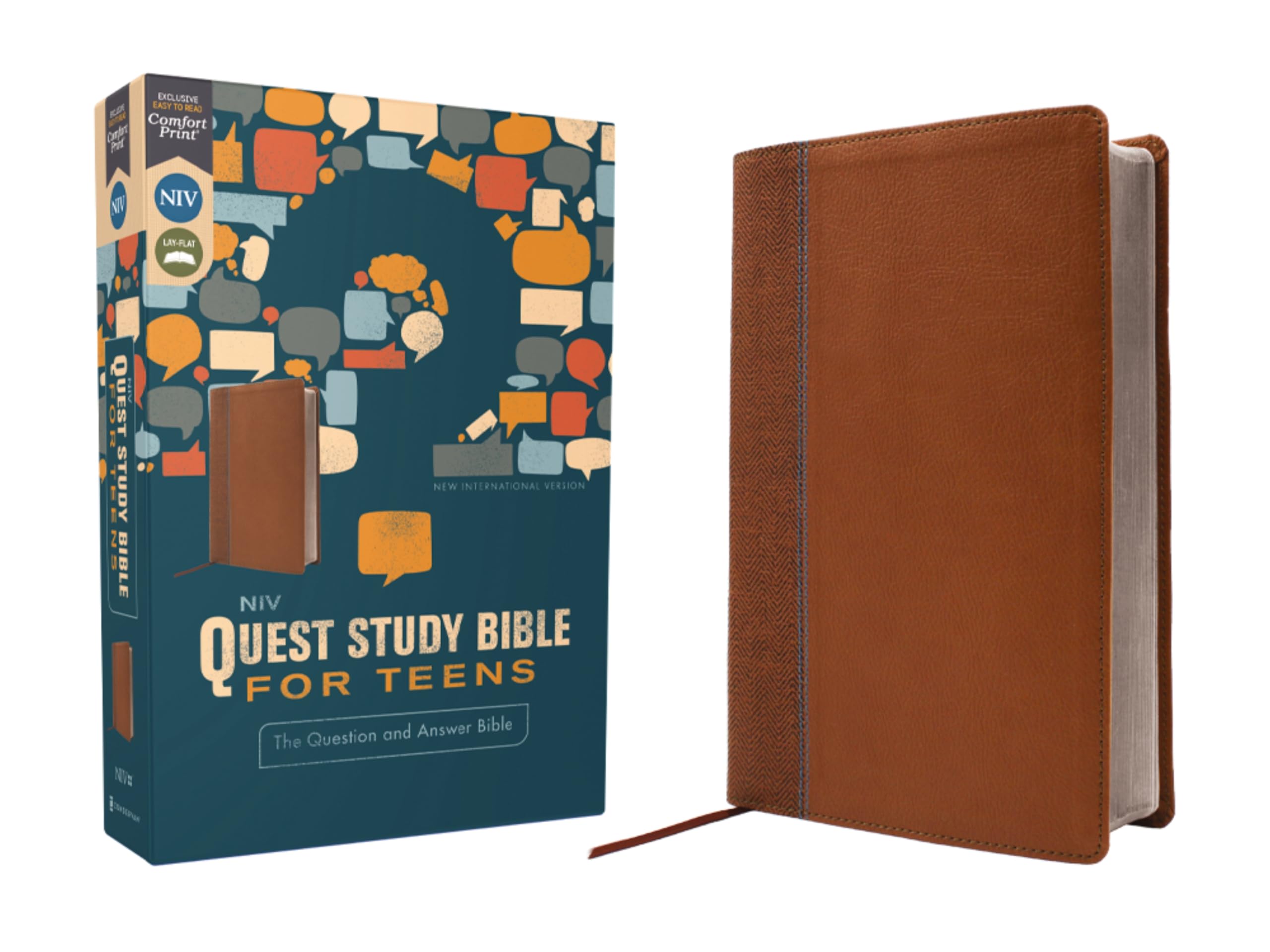 NIV, Quest Study Bible for Teens, Leathersoft, Brown, Comfort Print: The Question and Answer Bible NIV, Quest Study Bible for Teens, Leathersoft, Brown, Comfort Print: The Question and Answer Bible NIV, Quest Study Bible for Teens, Leathersoft, Brown, Comfort Print: The Question and Answer Bible Imitation Leather