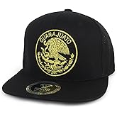 Trendy Apparel Shop City of Mexico Eagle Embroidered Flatbill Trucker Mesh Cap