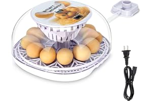 WYD2ANG Smart Chicken Incubators for Hatching Eggs with Automatic Turner Small Poultry Duck Quail 12 Egg Incubator Temperature Control Display Hatcher Machine, Centigrade