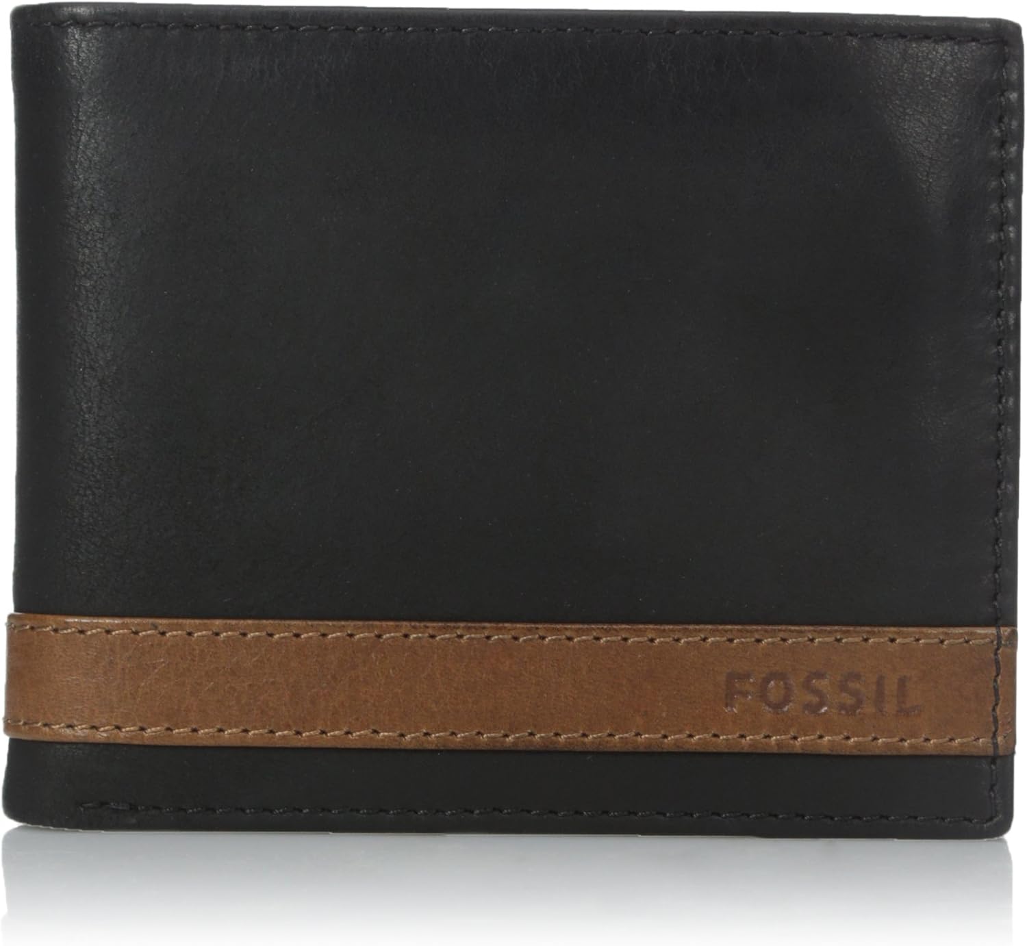 Fossil Men's Roger Leather Large Coin Pocket Bifold Wallet SEMA Data
