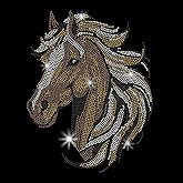 SUPERDANT Horse Iron on Rhinestones Animal Crystal Heat Transfer Stickers Iron on Decals Rhinestone Patches for Woman Man T-Shirt Clothing Hoodie Jackets DIY Art Craft Gifts for Horse Lovers