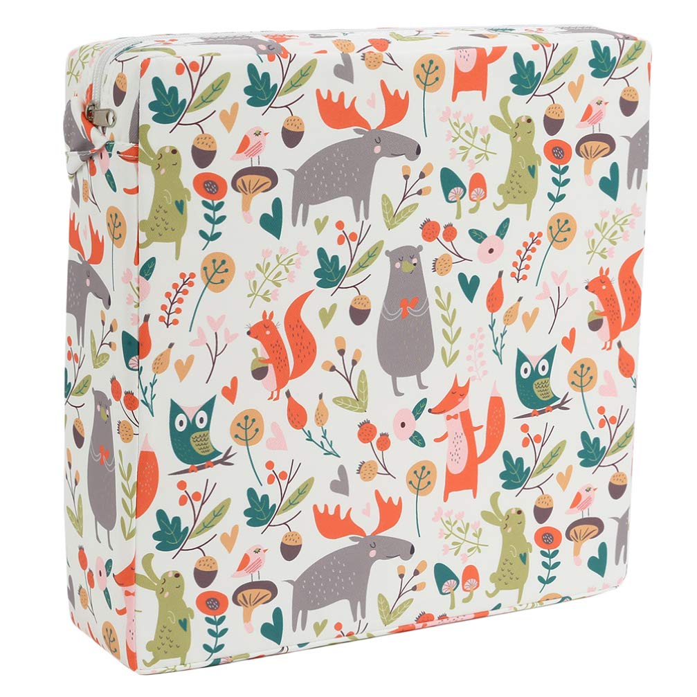 NUOBESTY Adjustable Waterproof Baby Dining Chair Booster Cushion with Straps - Removable Synthetic Cover, High Density Sponge for Comfort, Ideal for Home and Travel (White)