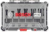 Bosch Professional 6 pcs Straight Router Bit Set 6 mm Shank Wood view 2