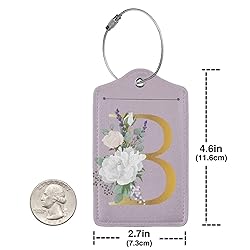 2 PCS Flower Lette B Luggage Tag for Suitcases