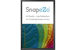 SnapeZo Poster Frame 26x38 Inches, Black 1.2 Inch Aluminum Profile, Front-Loading Snap Frame, Wall Mounting, Premium Series