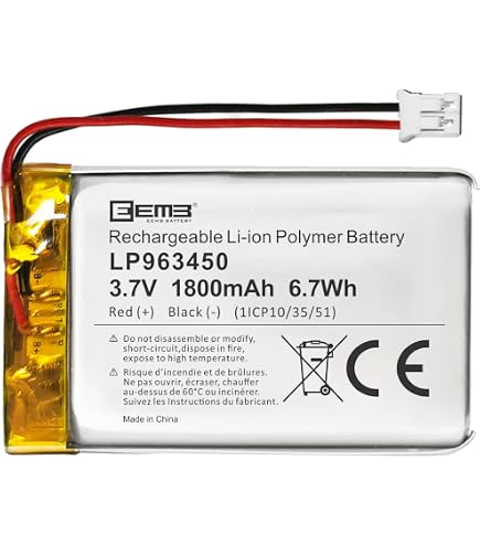 Amazon.com: HXJNLDC DC 3.7V 1600mAh 103048 Rechargeable Lithium
