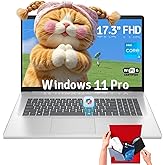 HP 17.3" Laptop, Intel 8-Core i3, Anti-Glare FHD Display, 16GB RAM, 1TB SSD, Windows 11 Pro, Bluetooth 5.3, Numeric Keypad, Copilot AI, Laptop Compurter for Business & Student