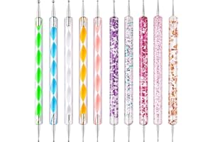 NFRBTD 10 PCS Nail Dotting Tools Nail Art Kit, Nail Design Tools for Painting, Nail Dotting Pen for Nail Art