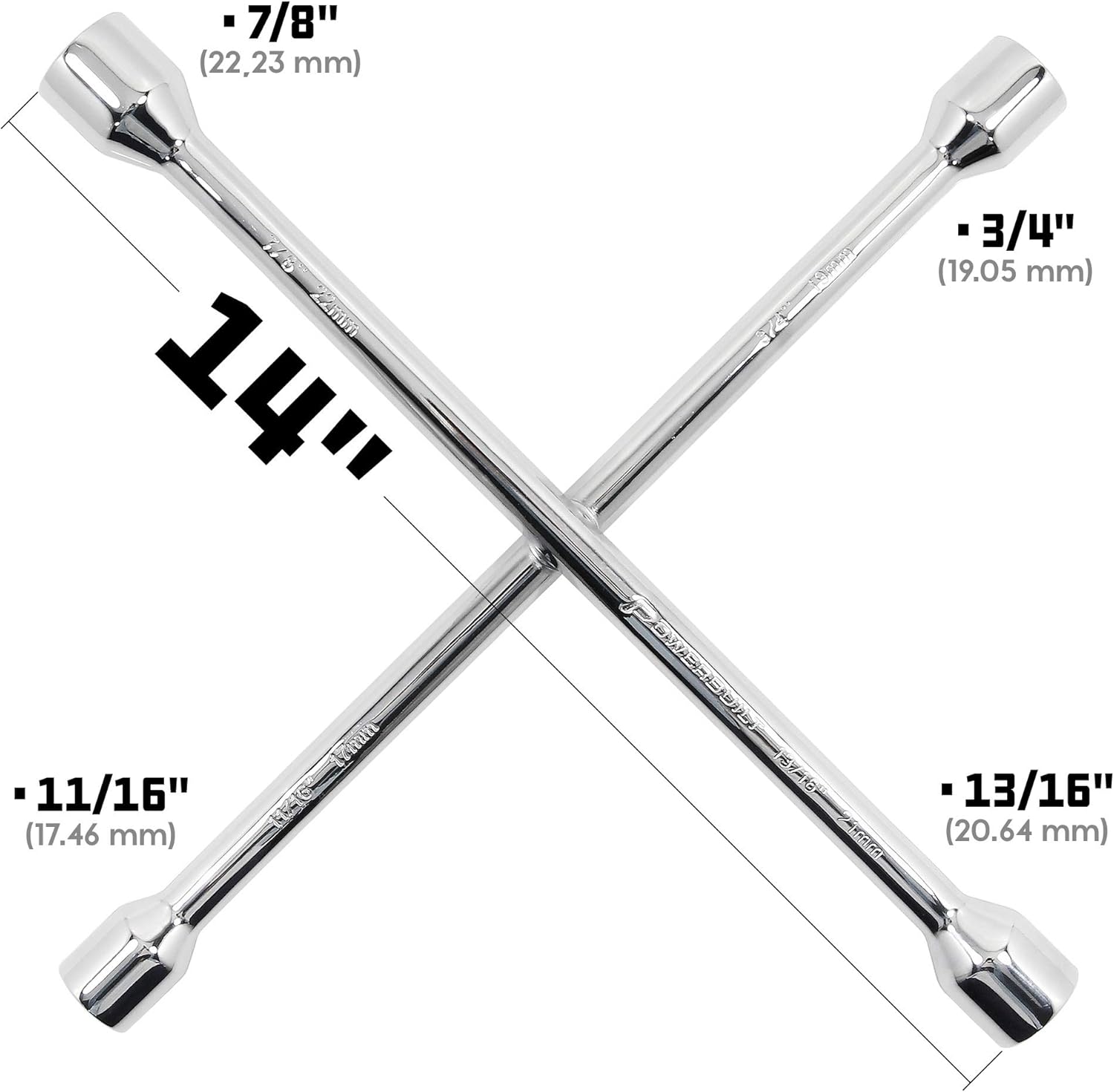 Powerbuilt 940558 14" Universal Lug Wrench: Automotive